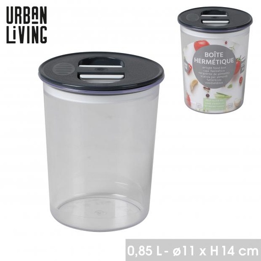 Boîte Hermétique Urban Living Liberty 0,85 L Transparent Couvercle Bleu Nuit Ø11xH14cm
