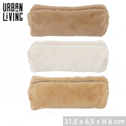 Trousse Urban Living Effet Fourrure 3 Couleurs Disponibles 21,5 cm
