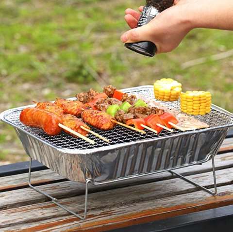 Maxime Home Barbecue Jetable 25x31x5cm avec Charbon 600g