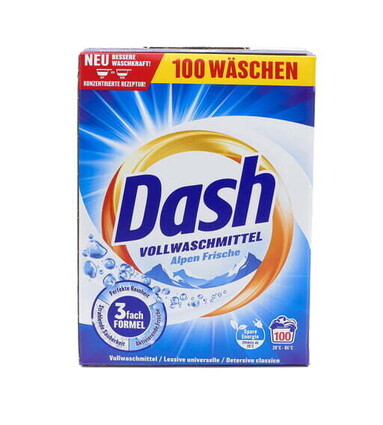 Dash Lessive en poudre Fraîcheur Alpine 5kg 100 lavages