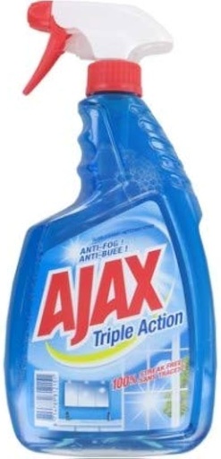 Ajax Nettoyant Vitres Spray Triple Action Anti-Buée Sans Traces 750ml