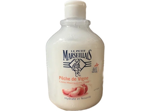 Le Petit Marseillais Savon Crème Mousse Mains Pêche de Vigne 500ml