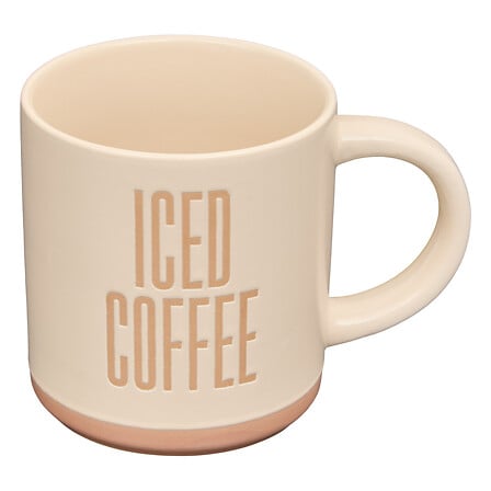 Mug Atmosphera Break Time Céramique 37cl Crème & Rose - Café Glacé