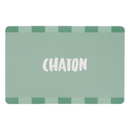 Set de table enfant Atmosphera Bich CHATON 45x30 cm bleu vert