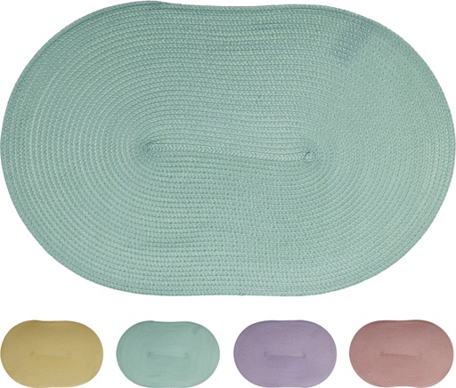 Set de table ovales tressés, 44x29cm, 4 Coloris Disponibles