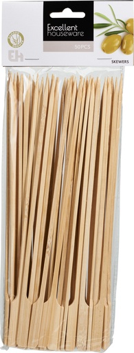 Excellent houseware Brochettes Bambou 25cm x50 Pièces