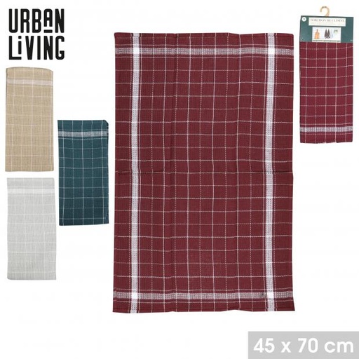 Urban Living Essuie (Torchon) de cuisine gaufré 45x70 cm, 4 couleurs assorties