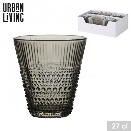 Urban Living Verre à Eau Pearl Mocha Marron 27cl