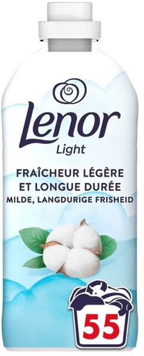 Lenor Adoucissant Light Fraîcheur de Coton, 55 Doses, 1.155L