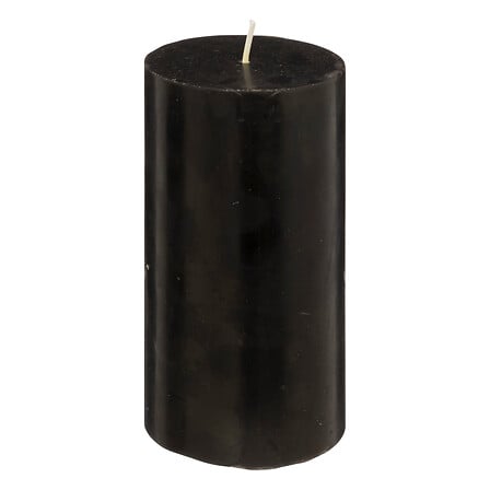Bougie cylindrique Hugo Noir Ø 7x13 cm