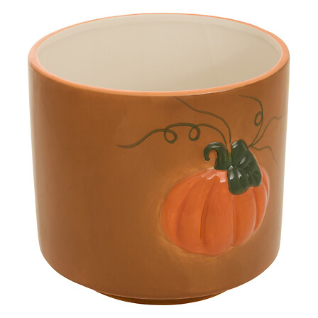 Atmosphera Pot Lisière Céramique Citrouille Ø16cm Marron