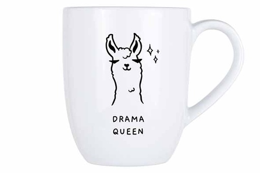Essentials By Cosy & Trendy Tasse Drama Queen Llama 45cl Blanche Céramique