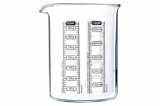 Pyrex KITCHEN LAB Pichet Doseur Gradué Verre 0,5L Farine/Liquide