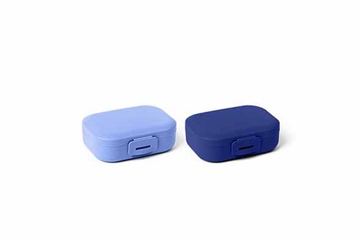 Day to Day Essentiels Boîtes à Goûter Nomades Lot 2 Bleu Ciel Cobalt 250ml