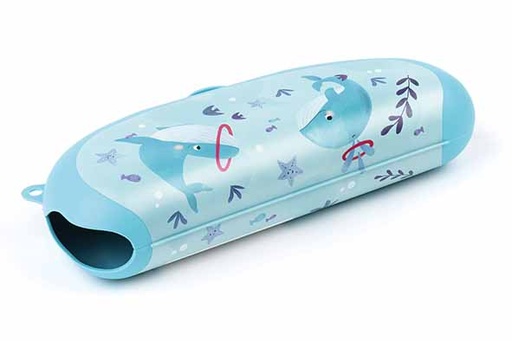 AMUSE PLUS BOITE BANANE WHALE BLEU 22,3X9XH5CM