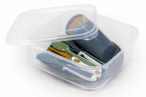 Hega Hogar FOOD&GO Kit Pique-nique 4 personnes Assiettes Gobelets Couverts