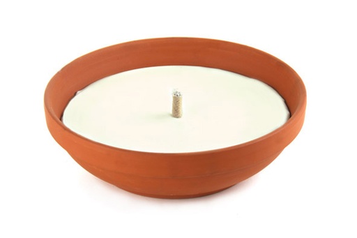 Brandless Bougie Mini Fête Terre Cuite Ivoire 11h 19x6cm 375g