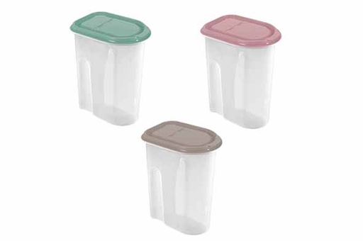 Hega Hogar NIZA Boîtes conservation plastique 2L, 3 Couleurs Disponibles