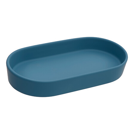 Plateau Ovale 5Five en Silicone Bleu pour Rangement & Décoration