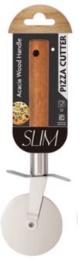 [TS-KT190310D14] COUPE PIZZA EN INOX ET ACACIA