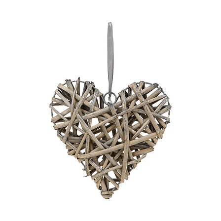 Atmosphera Décoration Murale Cœur Marlo Osier Naturel 19x15 cm