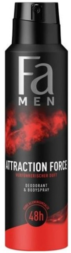 Fa Men Déodorant Spray Attraction Force 48h Sans Aluminium 150ml