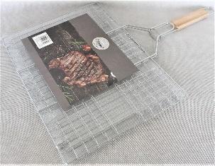 [TS-BBQ115017] Maxime Home Grille Barbecue Rectangulaire 41x30cm Manche Bois 29cm