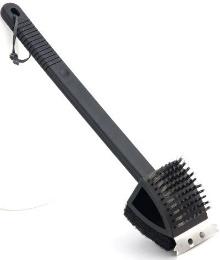 [TS-BBQ152015] Maxime Home Brosse Barbecue 3 en 1 Grattoir Acier Noir 37,5 cm