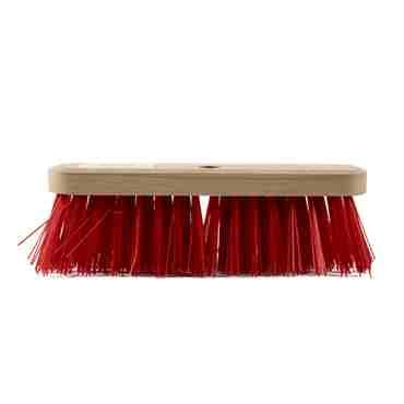[HD-01050] BALAI EXTÉRIEUR BOIS LAQUÉ ROUGE - SANS MANCHE