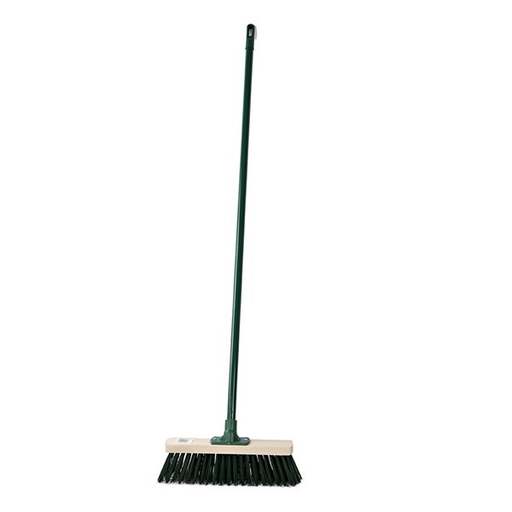[HD-01051] BALAI EXTERIEUR EN PVC VERT + MANCHE DE 1.2M