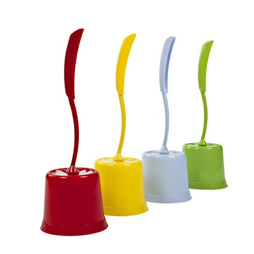 [HD-01060] BROSSE WC AVEC SOCLE EN PLASTIQUE - DISPONIBLE EN 5 COULEURS