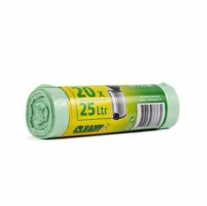 [HD-07012] SACS POUBELLE VERT DE 25 LITRES - 20 PIÈCES - ÉPAISSEUR 7mu