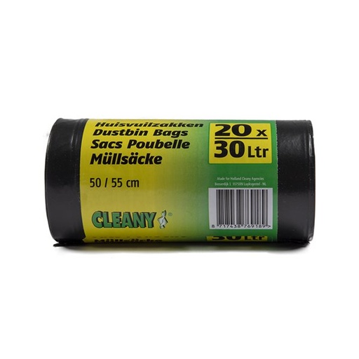 [HD-07020] SACS POUBELLE DE 30 LITRES - ROULEAU DE 20 PIÈCES - ÉPAISSEUR 30mu
