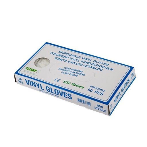 [HD-14006] GANTS VINYLE TAILLE M - 50 PIÈCES