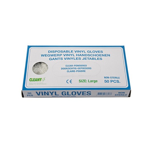 [HD-14007] GANTS VINYLE TAILLE L - 50 PIÈCES